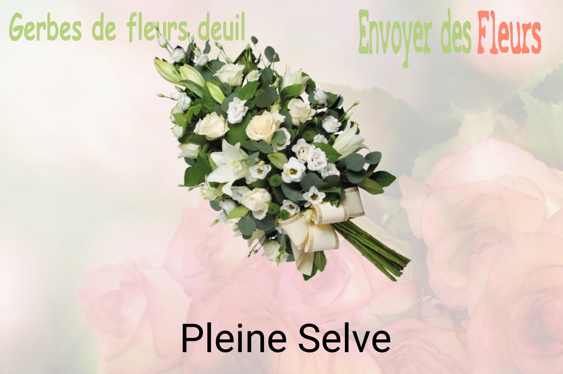 Gerbe de fleurs de deuil livrée à Pleine-Selve